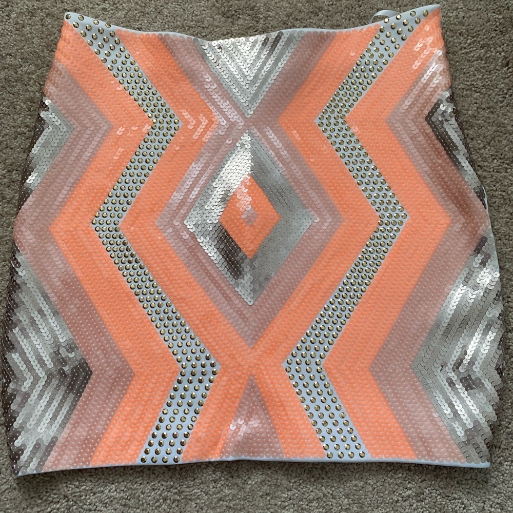 BeBe sequin mini skirt.
